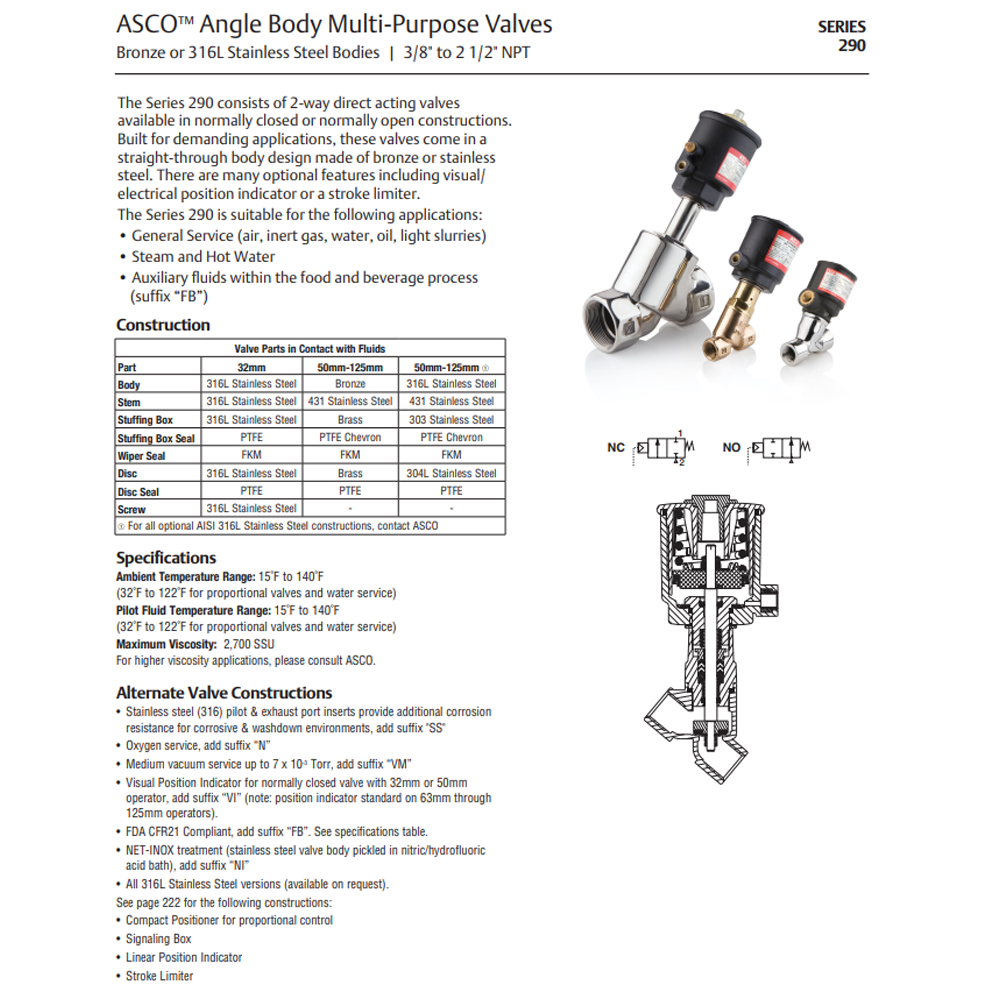 ASCO SPEC S 290 ANGLE - KC TPS